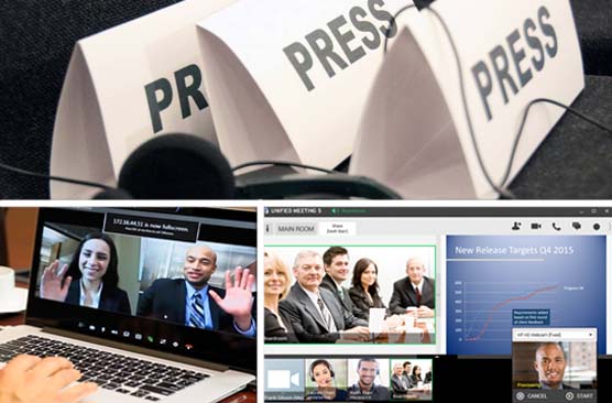 Conferenze stampa in “ambienti virtuali” con giornalisti che restano comodamente in redazione
