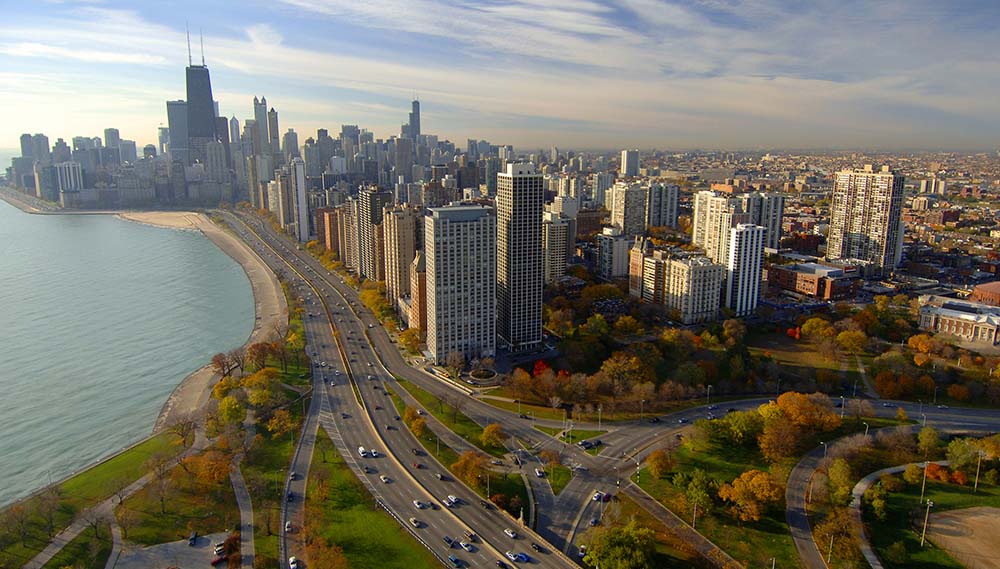 panoramica della città di Chicago